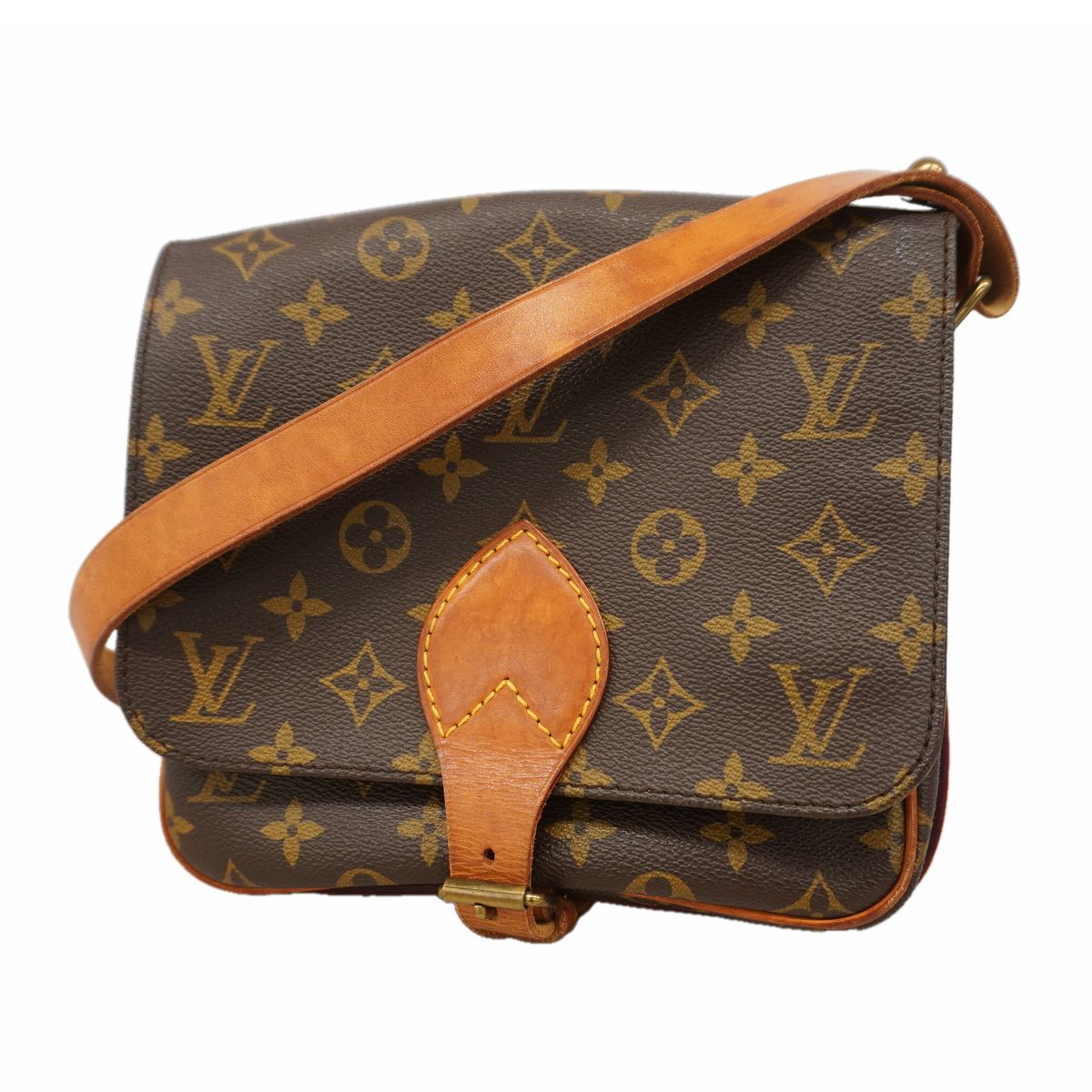 Louis Vuitton Shoulder Bag Monogram Cartouchiere MM Brown