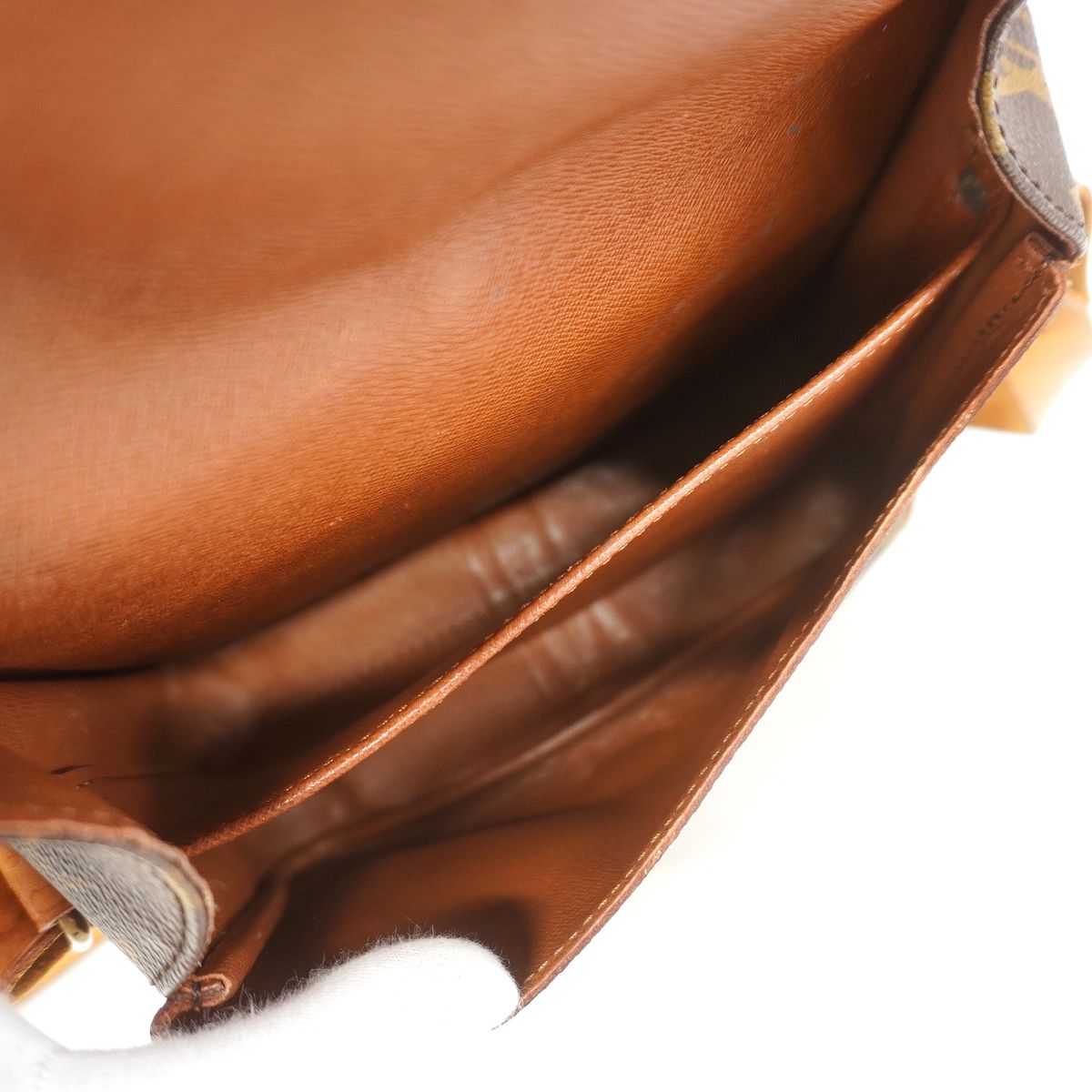 Louis Vuitton Shoulder Bag Monogram Cartouchiere MM Brown — view 4