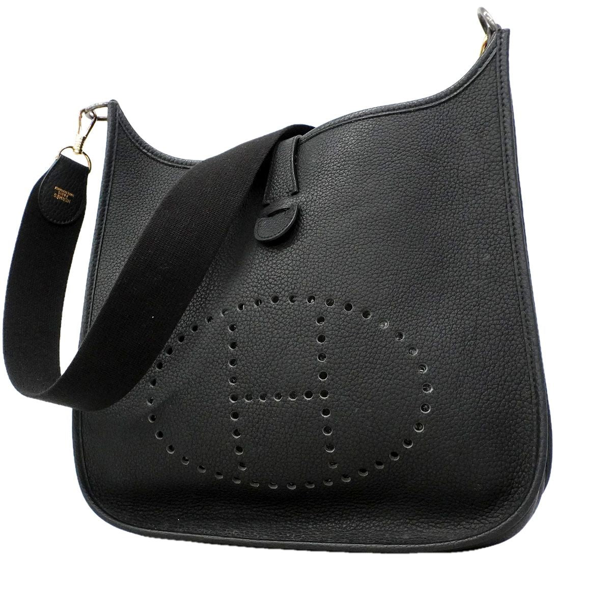 Hermes Shoulder Bag Evelyne Ardennes Black Gold