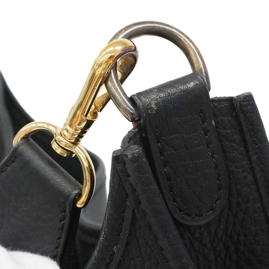 Hermes Shoulder Bag Evelyne Ardennes Black Gold — view 7
