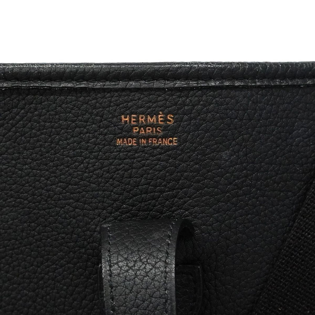 Hermes Shoulder Bag Evelyne Ardennes Black Gold — view 5