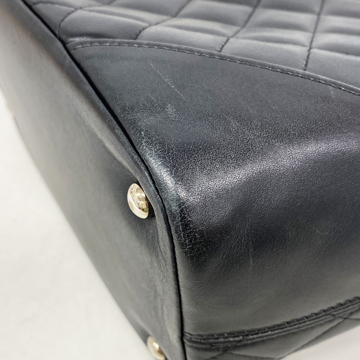 Chanel Tote Bag Cambon Lambskin Black Silver — view 6