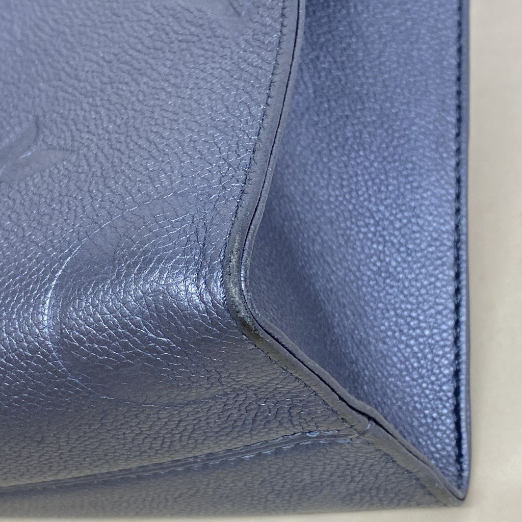 Louis Vuitton Handbag Monogram Empreinte On The Go PM Navy Blue 2-Way Bag — view 7