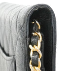 Chanel Wallet on Chain Quilted Caviar Leather Black Gold Shoulder Bag — view 8