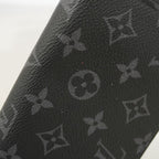 Louis Vuitton Wallet Monogram Eclipse Zippy Horizontal Black — view 7