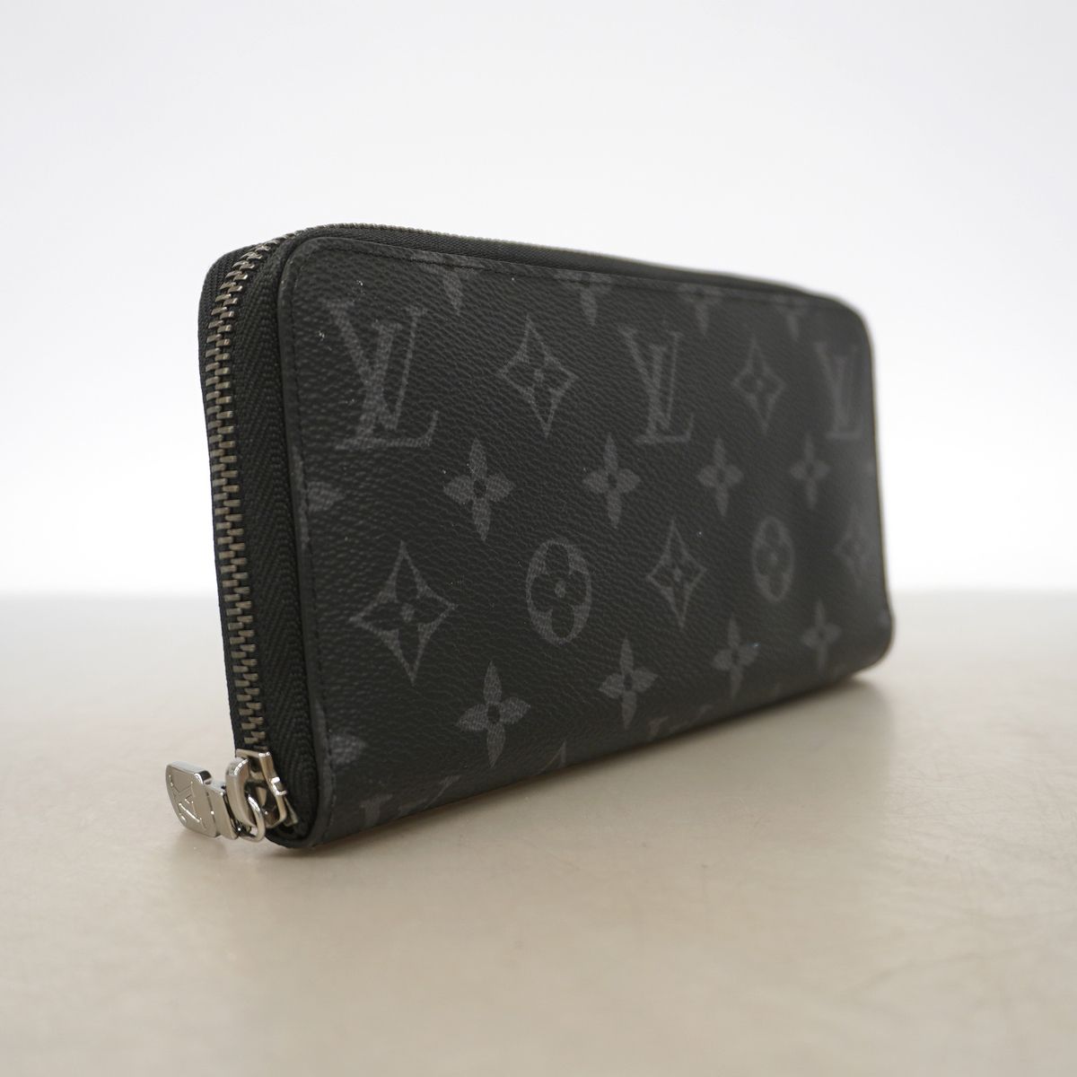 Louis Vuitton Wallet Monogram Eclipse Zippy Horizontal Black — view 2