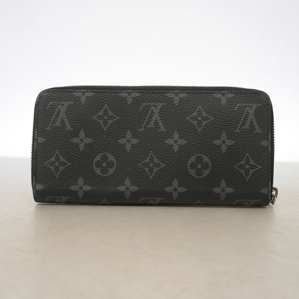 Louis Vuitton Wallet Monogram Eclipse Zippy Horizontal Black — view 8