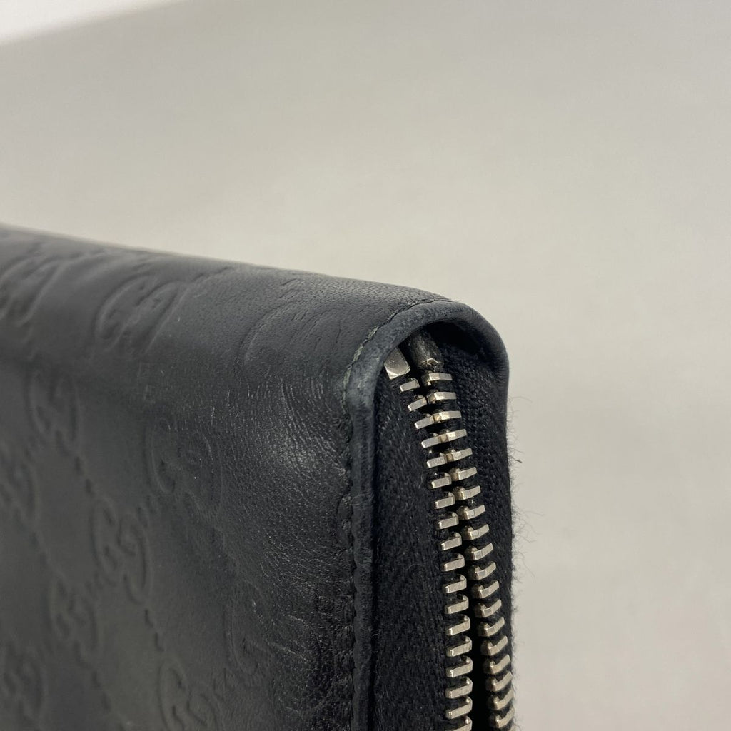 Gucci Wallet Guccissima Leather Black Silver — view 6