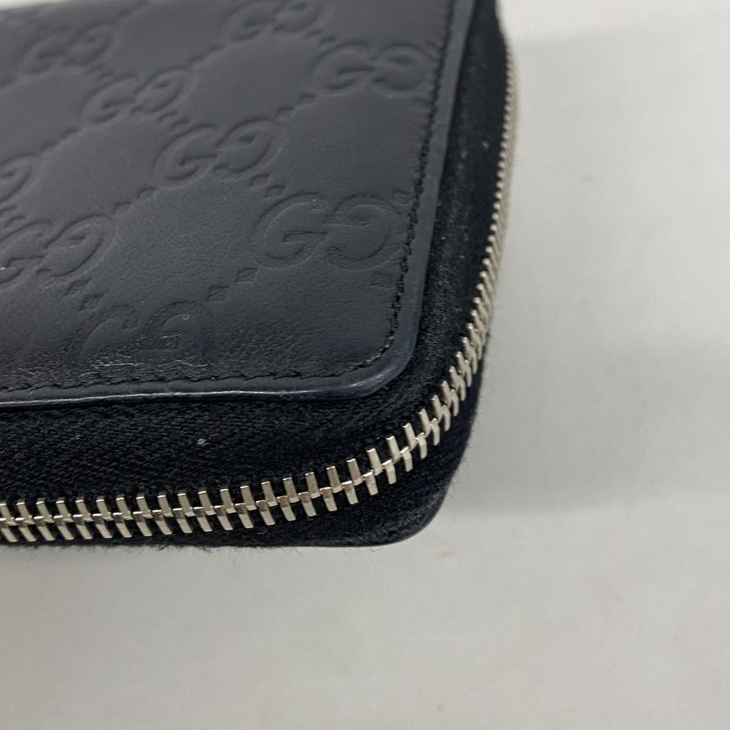 Gucci Wallet Guccissima Leather Black Silver — view 5