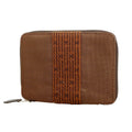 Hermes Coin Purse Herline Perth PM Nylon Brown Silver