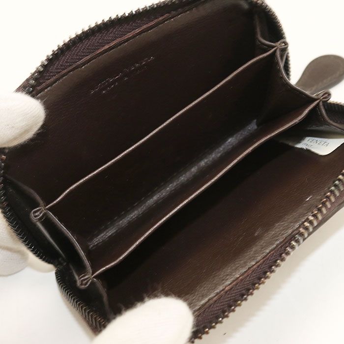 Bottega Veneta Zip Coin Purse Intrecciato Calfskin — view 3