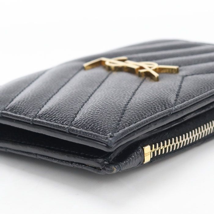 Saint Laurent Zip Wallet Monogram Bifold Calfskin — view 7