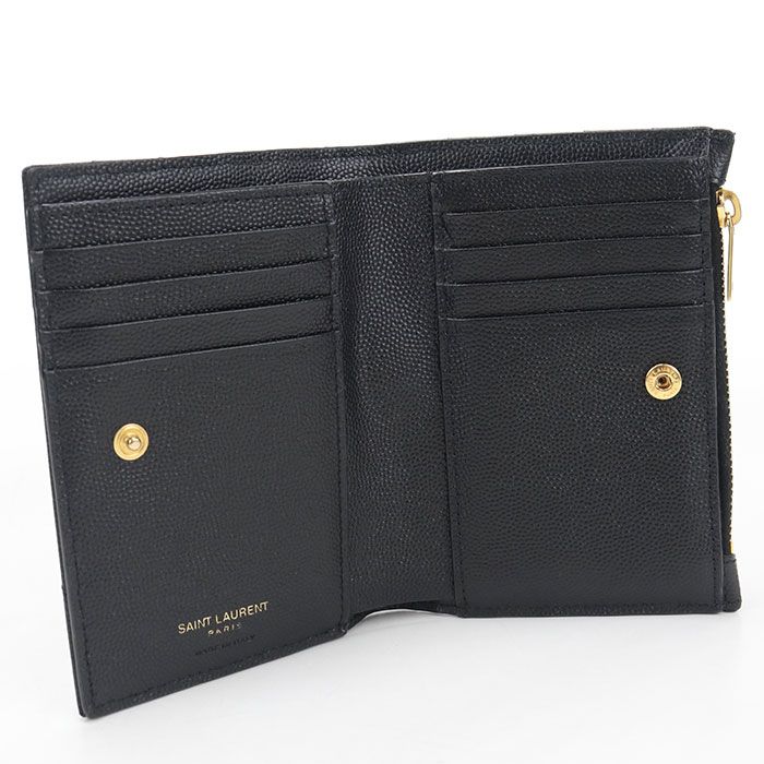 Saint Laurent Zip Wallet Monogram Bifold Calfskin — view 3