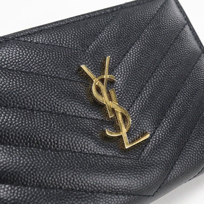 Saint Laurent Zip Wallet Monogram Bifold Calfskin — view 8