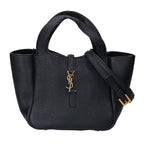 Saint Laurent Paris Le 5 A 7 Baby Bear Gray Leather 2-Way Shoulder Bag