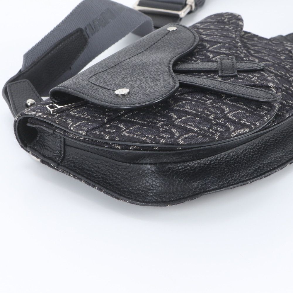 Dior Oblique Saddle Leather Shoulder Bag Crossbody Messenger — view 6