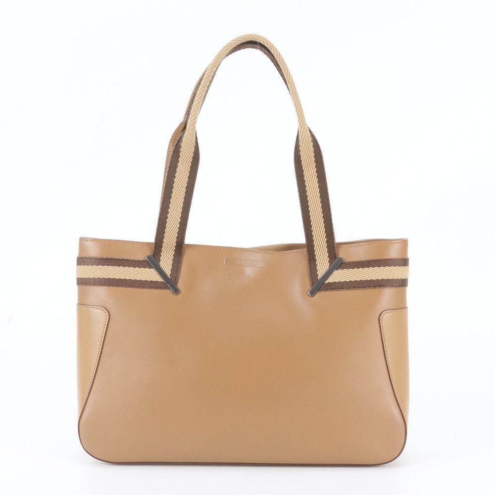 Gucci Leather Tote Bag Shoulder Hand Brown