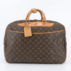 Louis Vuitton Monogram Alize Leather Boston Bag Tote Travel