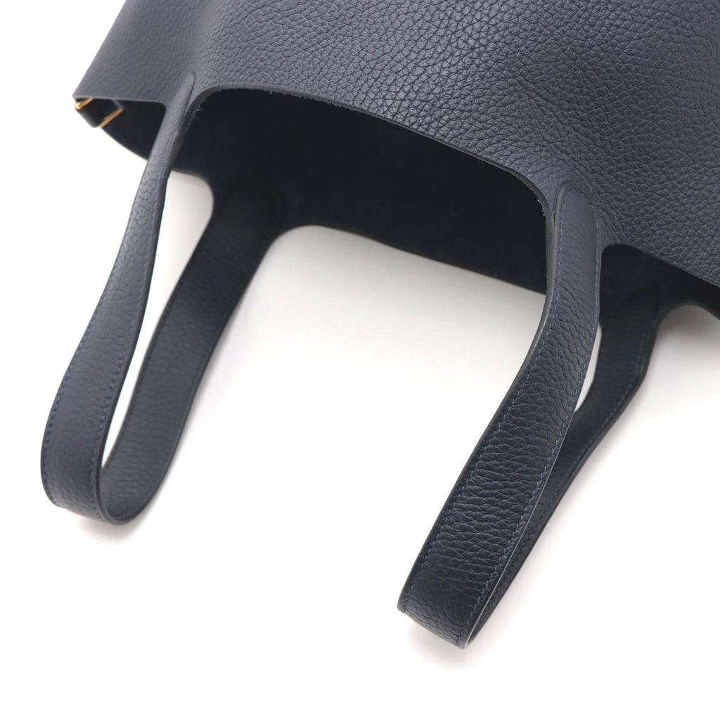 Hermes Picotin Lock MM Bleu Nuit Handbag Taurillon Clemence Boys' — view 4