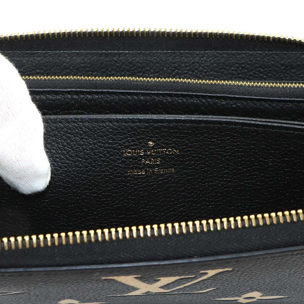 Louis Vuitton Bicolor Monogram Empreinte Zippy Wallet Leather Black — view 7