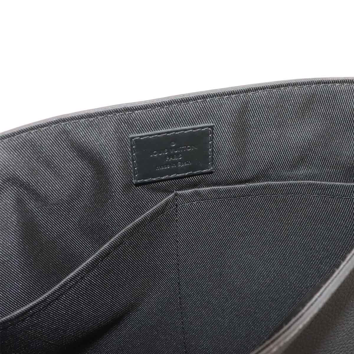 Louis Vuitton Aerogram Takeoff Messenger Shoulder Bag Leather Black — view 7