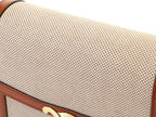 Celine Teen Triomphe Brown Natural Canvas Leather Shoulder Bag — view 5