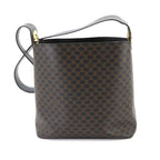 Celine Macadam Bag Leather Black Brown Gold Vintage — view 2