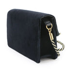 Gucci Square G 2-Way Clutch Shoulder Bag Velvet Black Gold — view 3