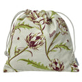 Loewe Pouch Drawstring Ivory Light Green Multi Plant Pattern Cotton Leather