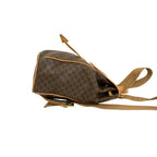 Celine Vintage Macadam Pattern Logo Ring Leather Backpack Brown — view 6