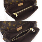 Louis Vuitton Shoulder Bag Pochette Metis Monogram Canvas Leather Gold — view 5