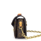 Louis Vuitton Shoulder Bag Pochette Metis Monogram Canvas Leather Gold — view 3