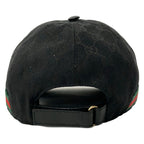 Gucci Cap M Black Green Red GG Pattern Sherry Hat — view 3