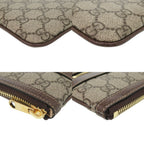 Gucci Sherry Line GG Supreme Beige Clutch — view 4