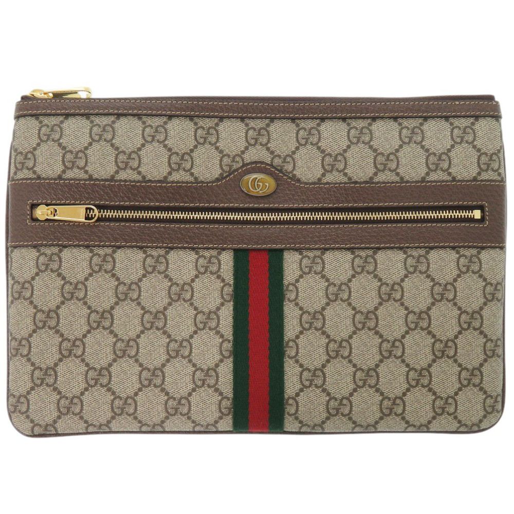 Gucci Sherry Line GG Supreme Beige Clutch