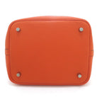 Hermes Picotin Lock MM Silver Handbag Taurillon Clemence Orange — view 3