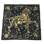 Hermes Carre 90 Silk Scarf Cheval Fusion Black