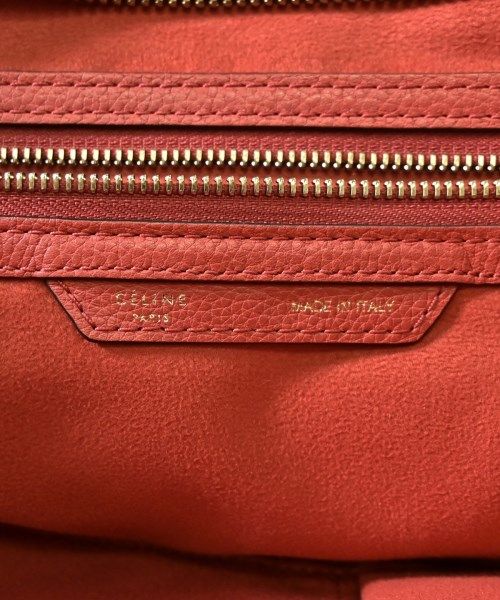 Celine Luggage Mini Shopper Handbag Red — view 4