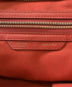 Celine Luggage Mini Shopper Handbag Red — view 4
