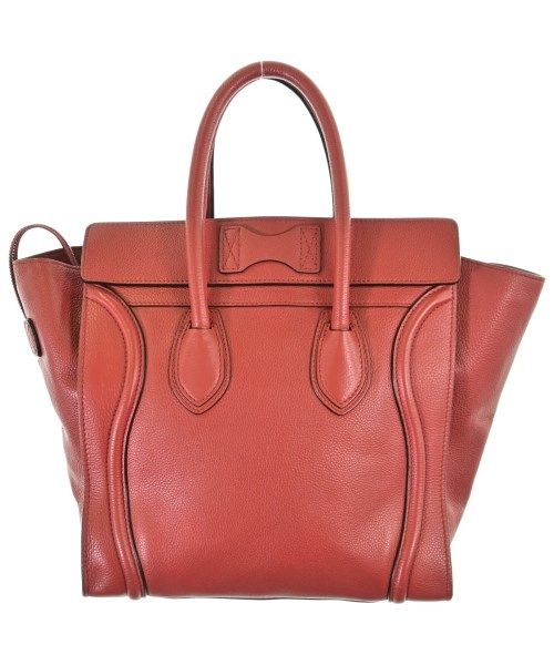 Celine Luggage Mini Shopper Handbag Red — view 2