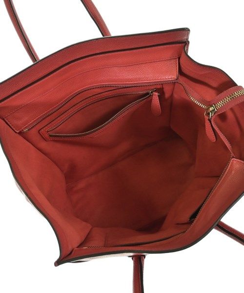 Celine Luggage Mini Shopper Handbag Red — view 3