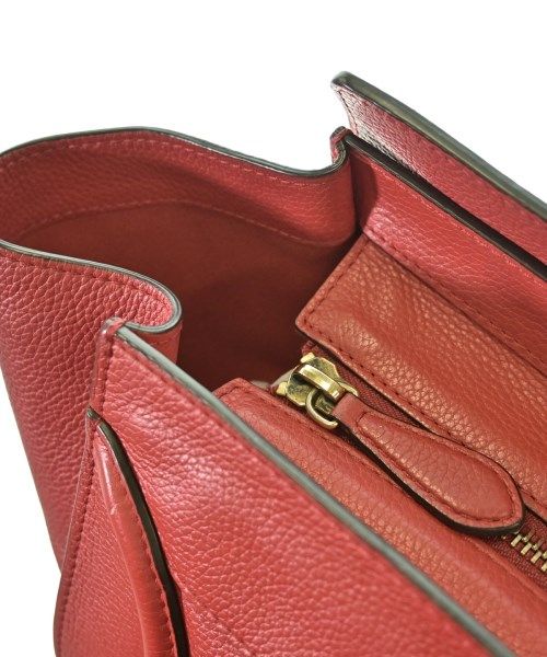 Celine Luggage Mini Shopper Handbag Red — view 6
