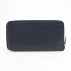 Hermes Azap Long Silk'in Leather Wallet Navy — view 2