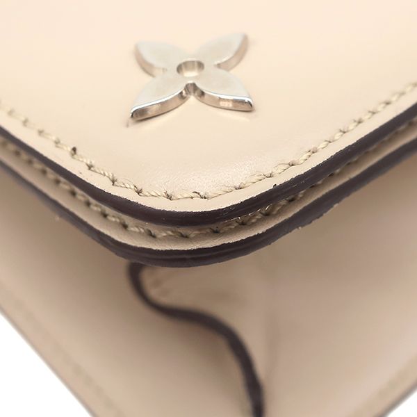Louis Vuitton Shoulder Bag Caviar Leather Beige Silver with Mirror — view 4