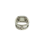 Hermes Medor Ring 925 Sterling Silver Moonstone Diamond 51 White — view 6