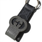 Gucci G9 Locking G Key Ring Interlocking G Black Key Holder — view 2