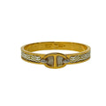 Hermes Bangle Mini Clic Chaine D'ancre Gold Silver White Bracelet