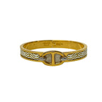 Hermes Bangle Mini Clic Chaine D'ancre Gold Silver White Bracelet