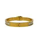 Hermes Bangle Mini Clic Chaine D'ancre Gold Silver White Bracelet — view 3
