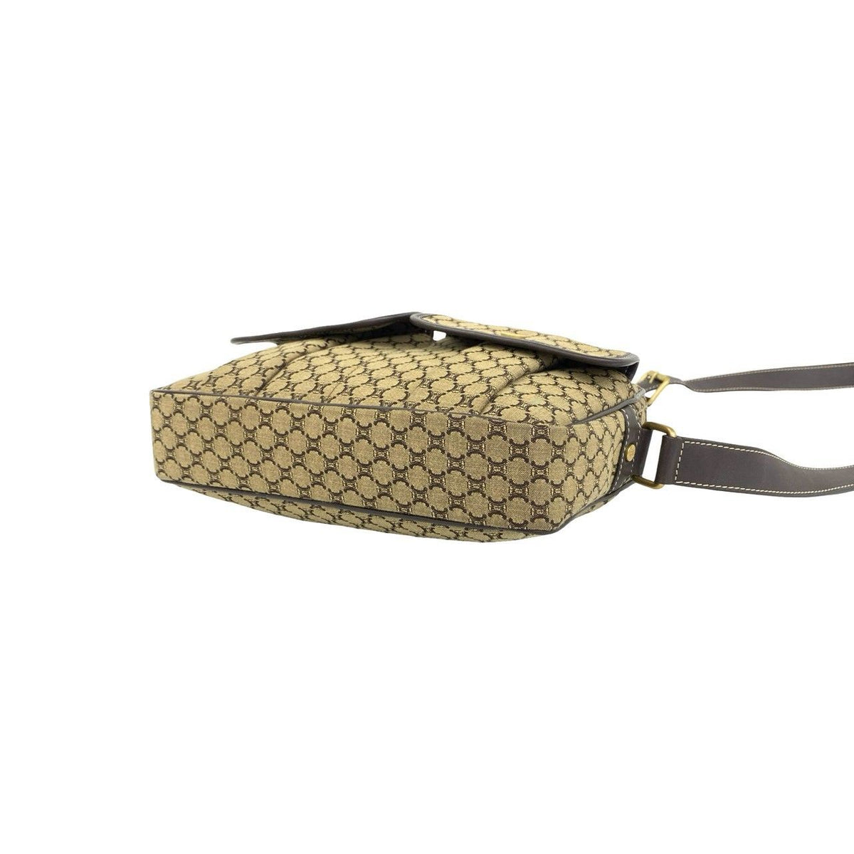 Celine Macadam Blason Pattern Canvas Leather Shoulder Bag Pochette Crossbody — view 8